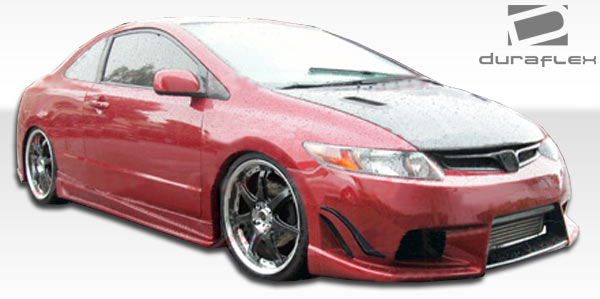 2006-2011 Honda Civic 2DR Duraflex Sigma Body Kit - 4 Piece - Includes Sigma Front Bumper Cover (104694) Sigma Rear Bumper Cover (104696) Sigma Side Skirts Rocker Panels (104695)