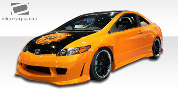 2006-2011 Honda Civic 2DR Duraflex Type M Body Kit - 4 Piece - Includes Type M Front Bumper Cover (103335) Type M Side Skirts Rocker Panels (103337) Type M Rear Lip Under Air Dam Spoiler (103336)