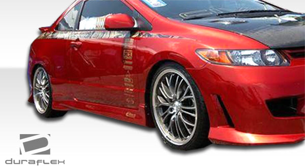 2006-2011 Honda Civic 2DR Duraflex Type M Body Kit - 4 Piece - Includes Type M Front Bumper Cover (103335) Type M Side Skirts Rocker Panels (103337) Type M Rear Lip Under Air Dam Spoiler (103336)