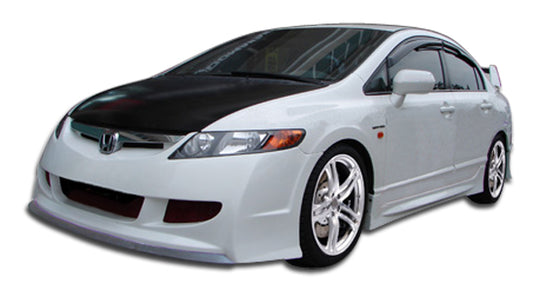 2006-2011 Honda Civic 4DR Duraflex R-Spec Body Kit - 5 Piece - Includes R-Spec Front Bumper Cover (104428) R-Spec Rear Bumper Cover (104429) R-Spec Side Skirts Rocker Panels (104430) R-Spec Rear Wing Trunk Lid Spoiler (104431)