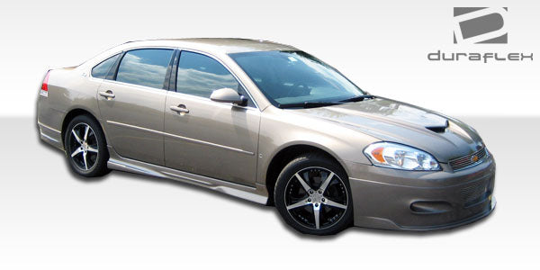 2006-2013 Chevrolet Impala Duraflex Racer Body Kit - 4 Piece - Includes Racer Front Lip Under Spoiler Air Dam (103094) Racer Rear Lip Under Spoiler Air Dam (103096) Racer Side Skirts Rocker Panels (103095)