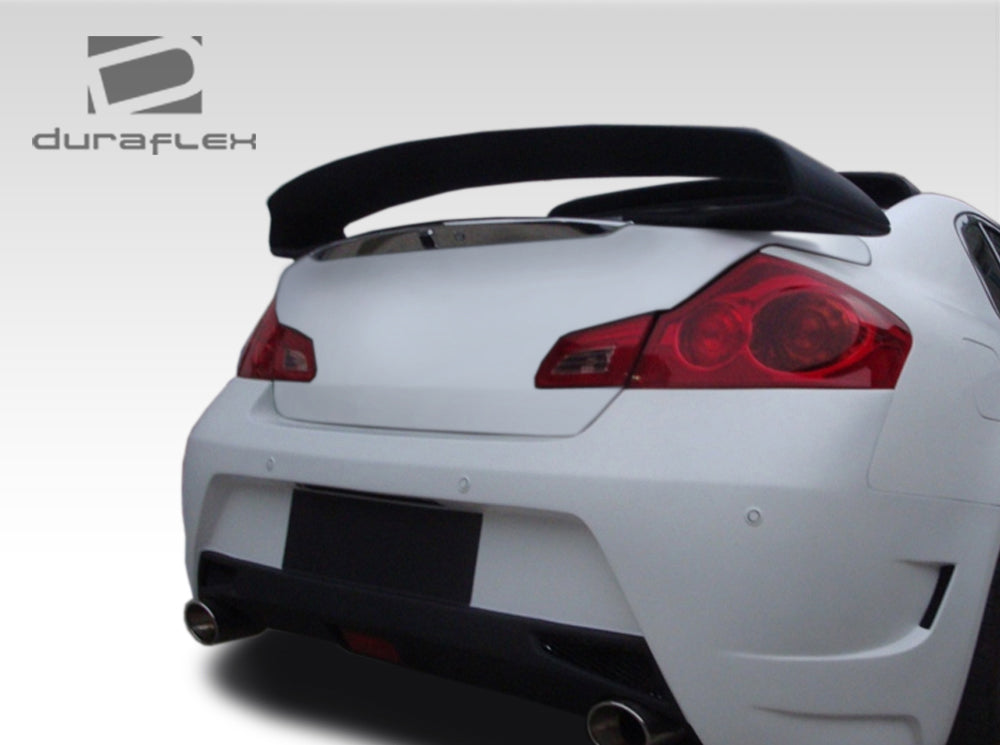 2007-2009 Infiniti G Sedan G25 G35 G37 Duraflex Elite Body Kit - 5 Piece - Includes Elite Front Bumper Cover (107666) Elite Side Skirts Rocker Panels (107667) Elite Rear Bumper Cover (107668) Elite Rear Wing Trunk Lid Spoiler (107669)