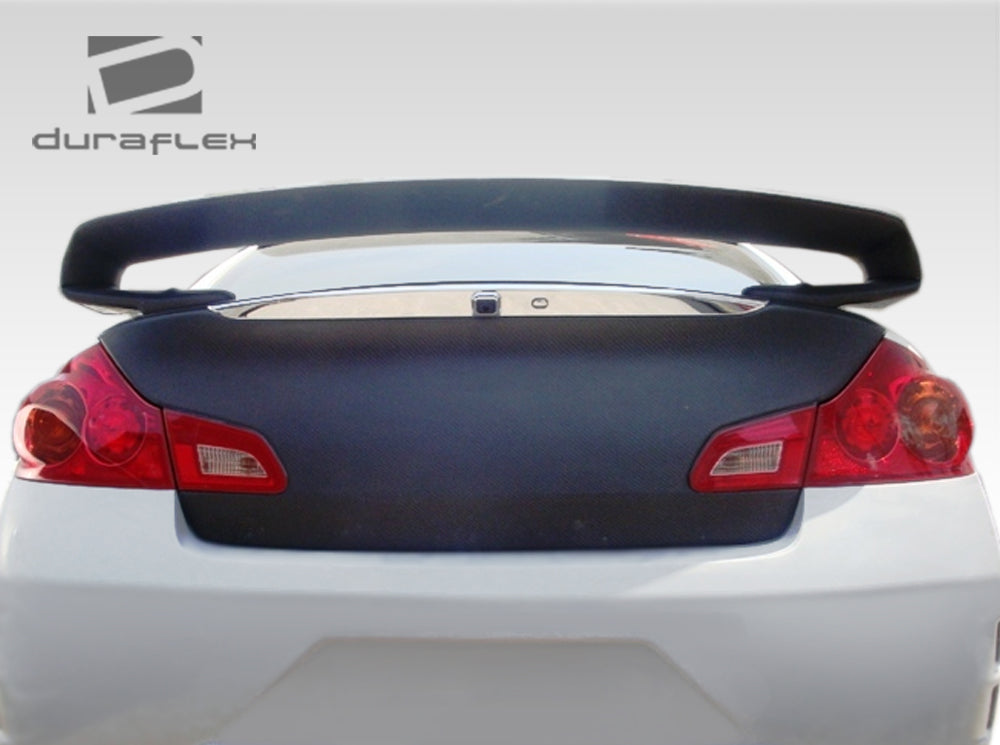 2007-2009 Infiniti G Sedan G25 G35 G37 Duraflex Elite Body Kit - 5 Piece - Includes Elite Front Bumper Cover (107666) Elite Side Skirts Rocker Panels (107667) Elite Rear Bumper Cover (107668) Elite Rear Wing Trunk Lid Spoiler (107669)