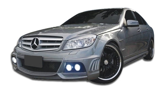 2008-2011 Mercedes C Class W204 Duraflex W-1 Body Kit - 4 Piece - Includes W-1 Front Bumper Cover (106105) W-1 Side Skirts Rocker Panels (106106) W-1 Rear Bumper Cover (106107)