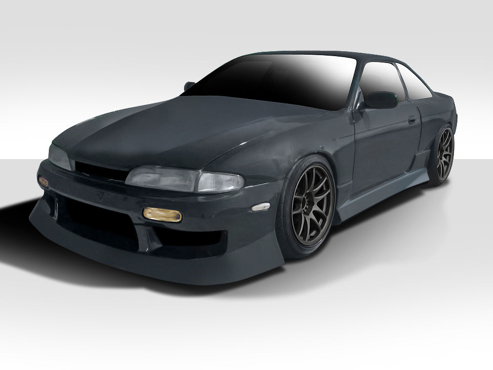 1995-1996 Nissan 240SX S14 Duraflex Type U Body Kit - 4 Piece - Includes Type U Front Bumper Cover (104626) Type U Side Skirts Rocker Panels (101647) Type U Rear Bumper Cover ( 101646)