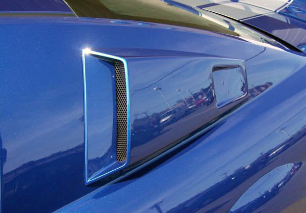 2005-2009 Ford Mustang Couture Urethane CVX Window Scoop Louvers - 2 Piece