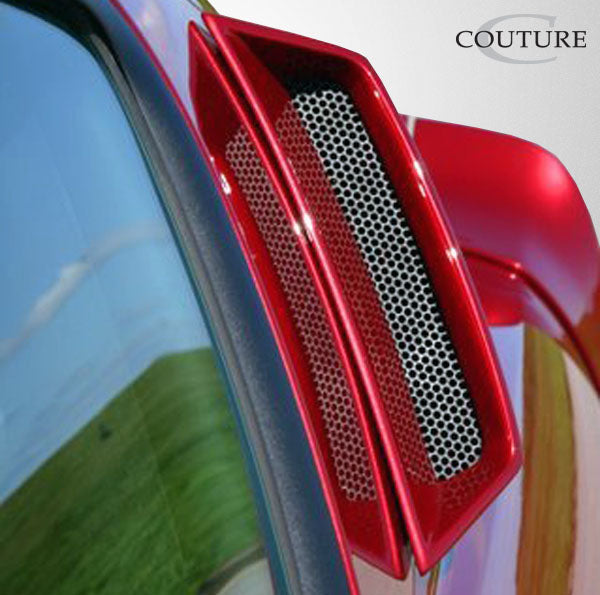 2005-2009 Ford Mustang Couture Urethane CVX Window Scoop Louvers - 2 Piece