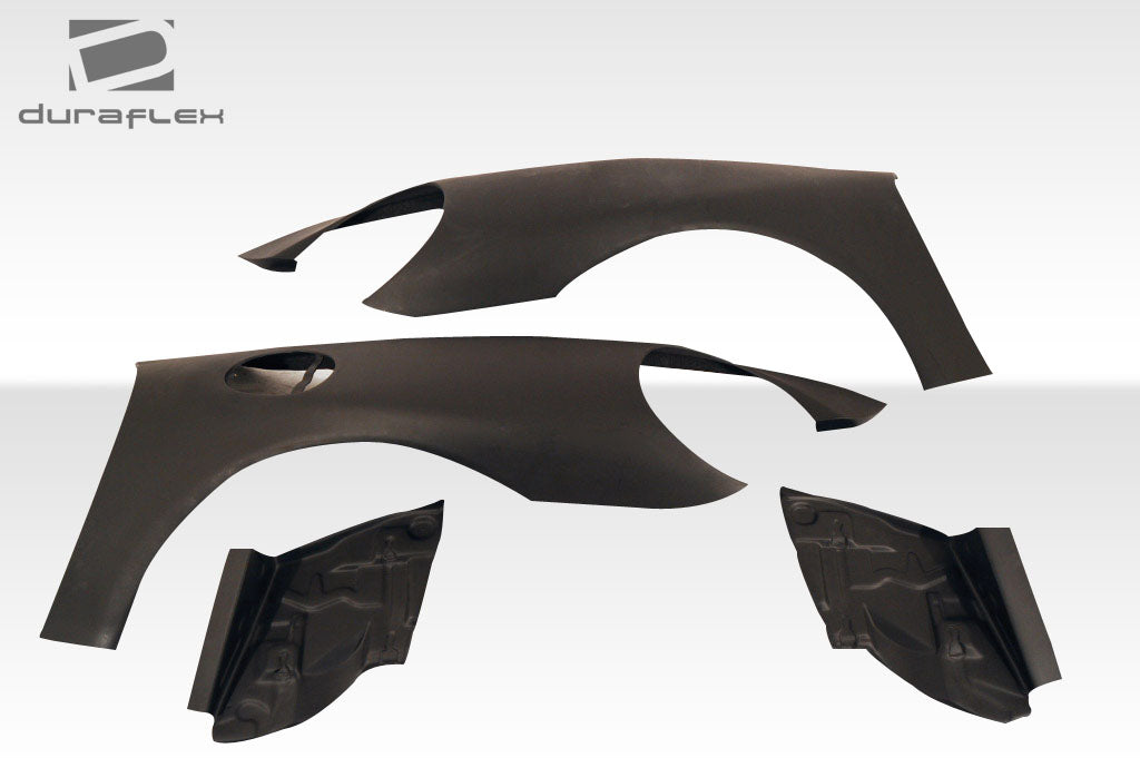 1999-2004 Porsche 911 Carrera 996 C2 C4 997 Duraflex Carrera Conversion Kit - 4 Piece - Includes 997 Carrera Conversion Front Bumper Cover (105126) 997 GT-3 RS Conversion Rear Bumper Cover (105129) 997 Conversion OEM Fenders (105128)