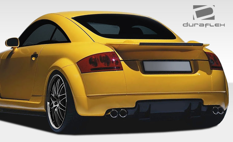 2000-2006 Audi TT 8N Duraflex Type A Body Kit - 5 Piece - Includes Type A Front Lip Under Spoiler Air Dam (105308) R-1 Side Skirts Rocker Panels (102430) R-1 Rear Lip Under Spoiler Air Dam (102429) Type A Rear Wing Trunk Lid Spoiler (105309)