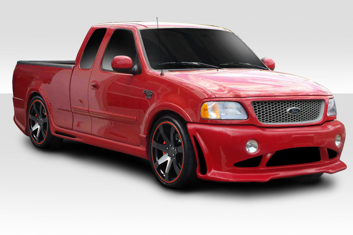 1997-2003 Ford F-150 2DR Duraflex Stepside Extended Cab Platinum Body Kit - 4 Piece - Includes Platinum Front Bumper Cover (101822) Platinum Side Skirts Rocker Panels (105690) Platinum Rear Bumper Cover (105691)