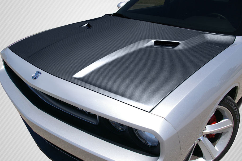 2008-2021 Dodge Challenger Carbon Creations SRT Look Hood - 1 Piece