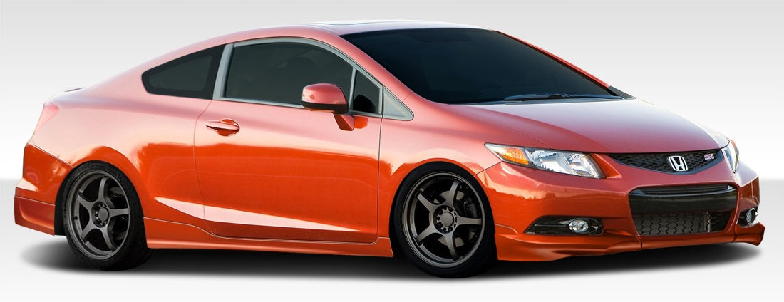 2012-2013 Honda Civic Si 2DR Duraflex H-Sport Body Kit - 6 Piece - Includes H-Sport Front Add Ons Spat Extensions (107951) H-Sport Side Skirts (107952) H-Sport Rear Add Ons Spat Extensions (107953)