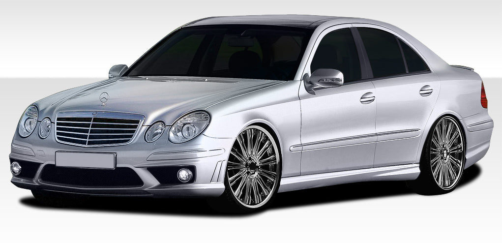 2007-2009 Mercedes E Class W211 Duraflex E63 Look Body Kit - 4 Piece - Includes E63 Look Front Bumper Cover (107804) E63 Look Side Skirts Rocker Panels (107805) E63 Rear Bumper Cover (107806)