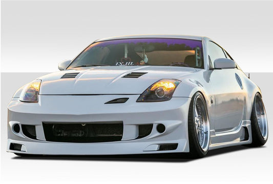 2003-2008 Nissan 350Z Z33 Duraflex J-Spec Body Kit - 4 Piece - Includes J-Spec Front Bumper Cover (107829) J-Spec Side Skirts Rocker Panels (107830) J-Spec Rear Lip Under Spoiler Air Dam (107831)
