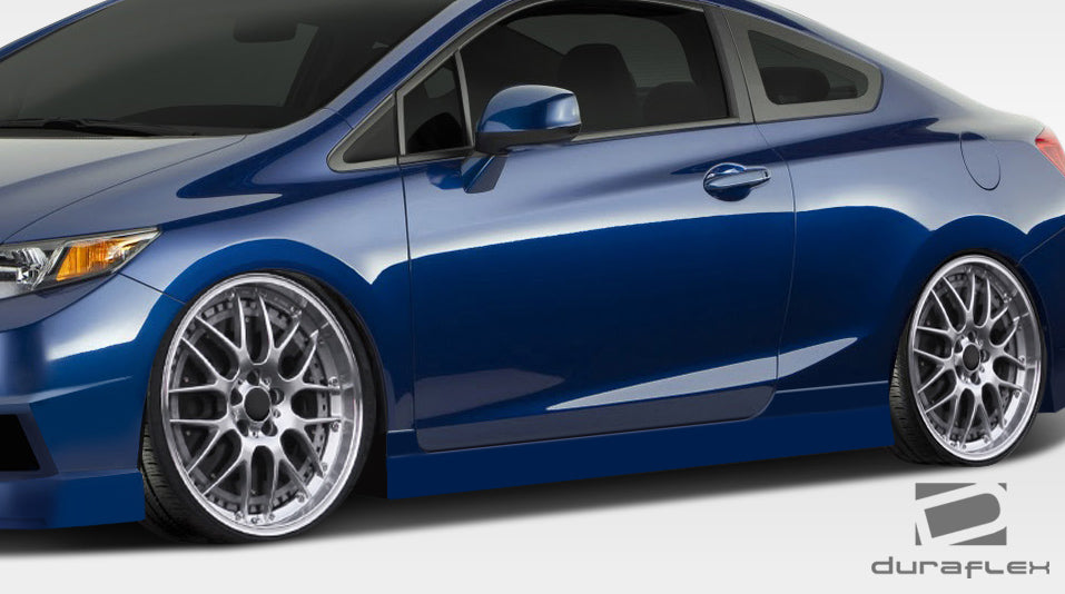 2012-2013 Honda Civic 2DR Duraflex Bisimoto Edition Body Kit - 4 Piece - Includes Bisimoto Edition Front Bumper Cover (108096) Bisimoto Edition Side Skirts Rocker Panels (108097) Bisimoto Edition Rear Bumper Cover (108098)