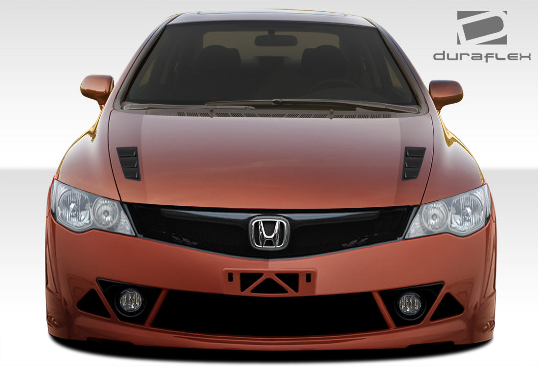 2006-2011 Honda JDM Civic 4DR Duraflex R-Spec Conversion Hood - 1 Piece
