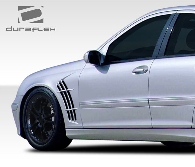 2001-2007 Mercedes C Class W203 Duraflex W-1 Body Kit - 7 Piece - Includes W-1 Front Bumper Cover (107134) W-1 Side Skirts Rocker Panels (107135) W-1 Rear Bumper Cover (107136) W-1 Fenders (108246) W-1 Hood (108247)