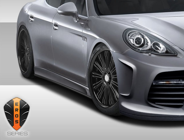 2010-2013 Porsche Panamera Eros Version 4 Body Kit - 4 Piece - Includes Eros Version 4 Front Bumper Cover (108285) Eros Version 4 Side Skirts Rocker Panels (108286) Eros Version 4 Rear Bumper Cover (108287)