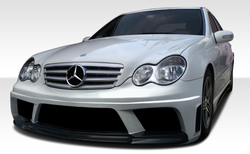 2001-2007 Mercedes C Class W203 Duraflex AMG V2 Look Body Kit - 4 Piece - Includes AMG V2 Look Front Bumper Cover (108244) W-1 Side Skirts Rocker Panels (107135) AMG V2 Look Rear Bumper Cover (108245)