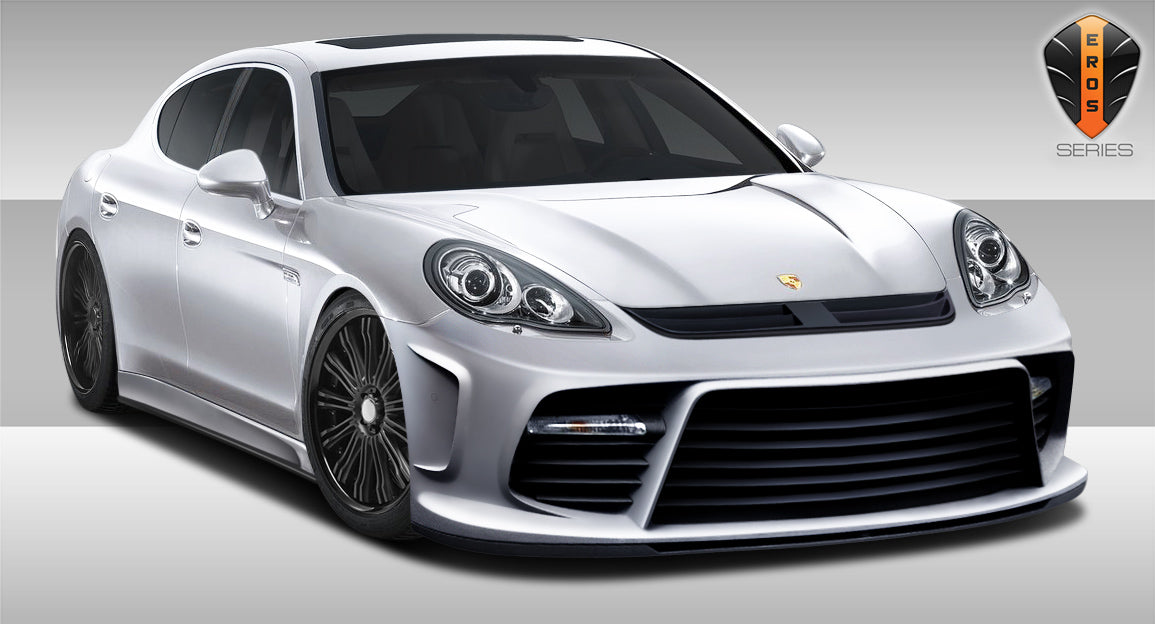 2010-2013 Porsche Panamera Eros Version 4 Body Kit - 4 Piece - Includes Eros Version 4 Front Bumper Cover (108285) Eros Version 4 Side Skirts Rocker Panels (108286) Eros Version 4 Rear Bumper Cover (108287)