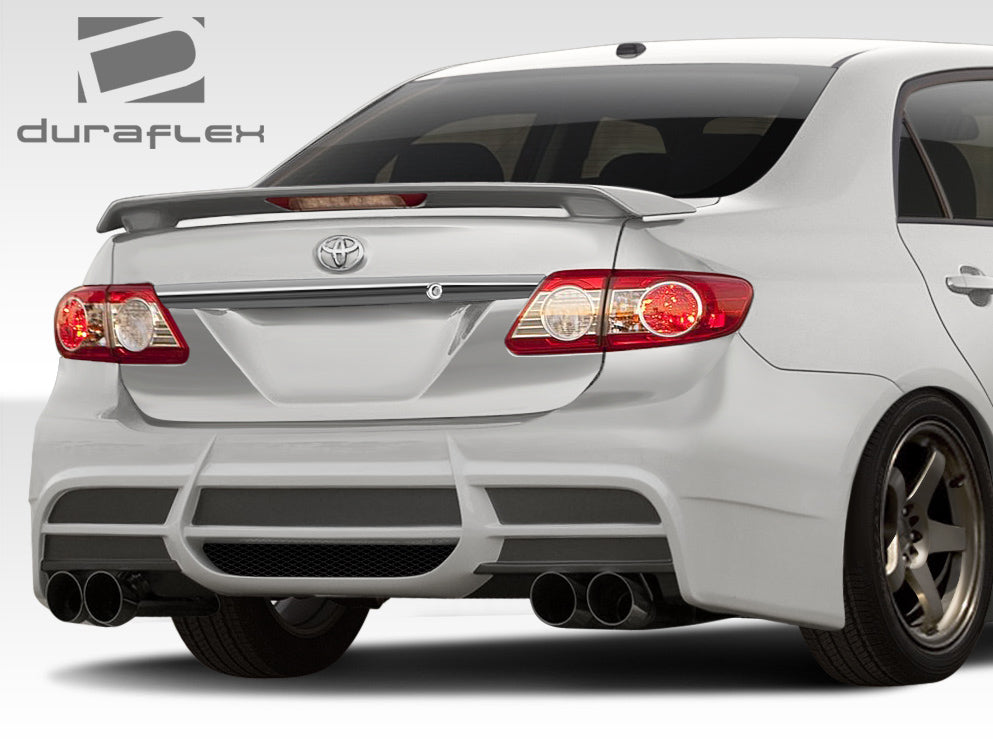 2011-2013 Toyota Corolla Duraflex W-1 Body Kit - 4 Piece - Includes W-1 Front Bumper Cover (108398) W-1 Side Skirts Rocker Panels (108399) W-1 Rear Bumper Cover (108400)