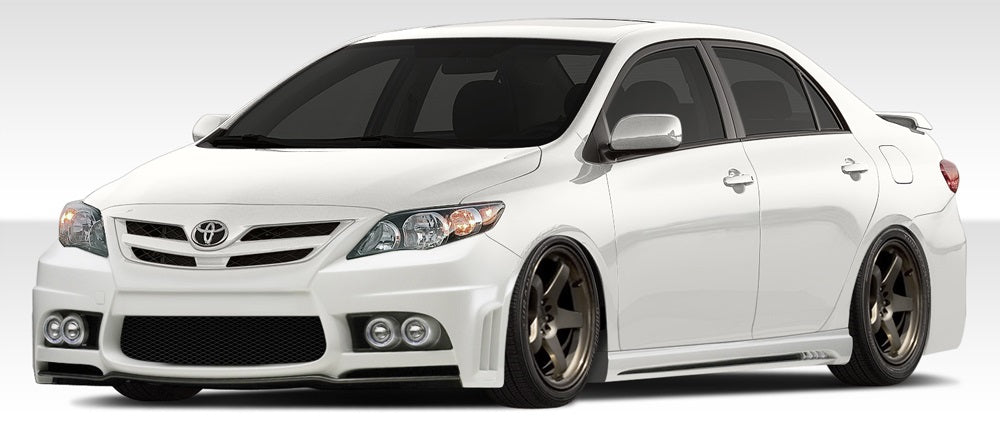 2011-2013 Toyota Corolla Duraflex W-1 Body Kit - 4 Piece - Includes W-1 Front Bumper Cover (108398) W-1 Side Skirts Rocker Panels (108399) W-1 Rear Bumper Cover (108400)