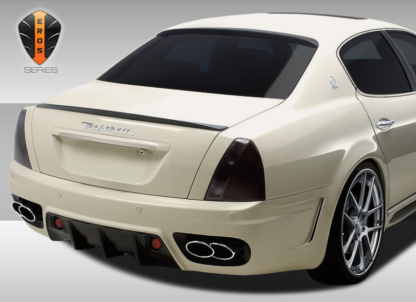 2005-2007 Maserati Quattroporte Eros Version 1 Body Kit - 4 Piece - Includes - Eros Version 1 Front Bumper Cover (108432) Eros Version 1 Side Skirts Rocker Panels (108433) Eros Version 1 Rear Bumper Cover (108434)