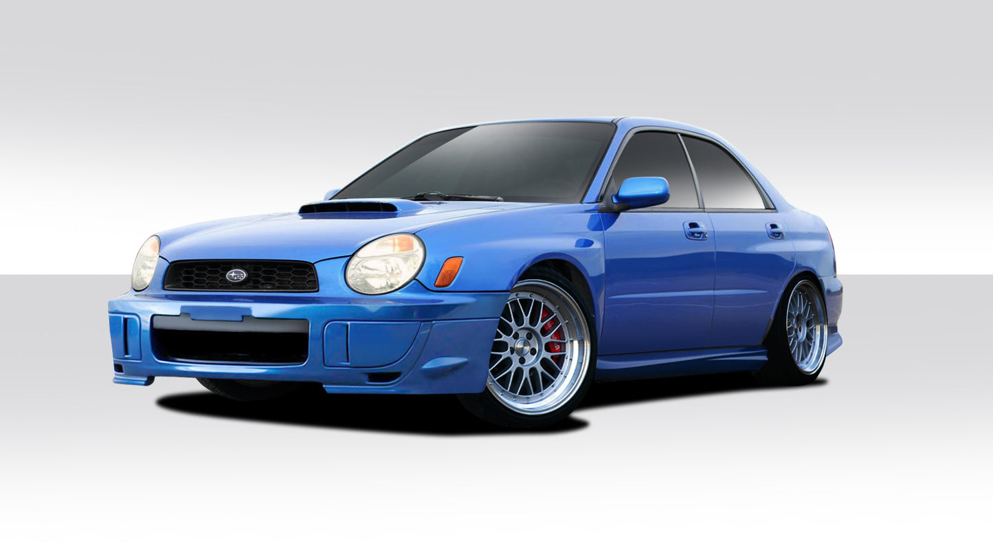 2002-2003 Subaru Impreza WRX STI 4DR Duraflex STI Look Body Kit - 4 Piece - Includes STI Look Front Bumper Cover (109047) C-Speed Rear Lip Under Spoiler Air Dam (100390) STI Look Side Skirts Rocker Panels (103187)