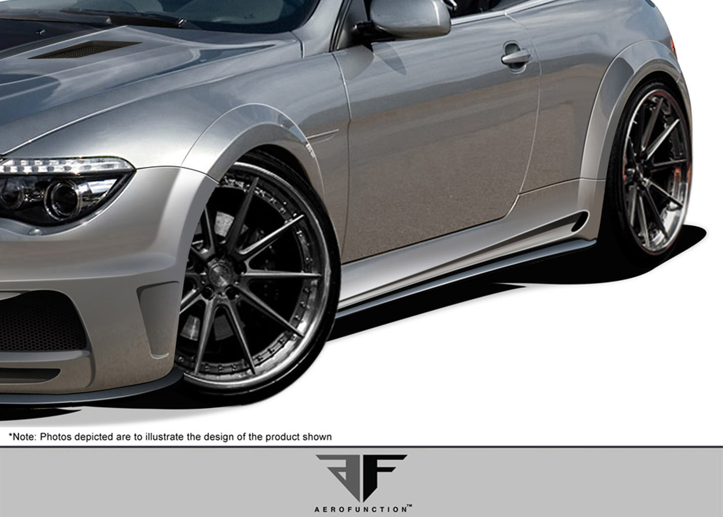 2004-2010 BMW 6 Series E63 E64 2DR Convertible AF-2 Wide Body Side Skirts Rocker Panels ( GFK ) - 2 Piece