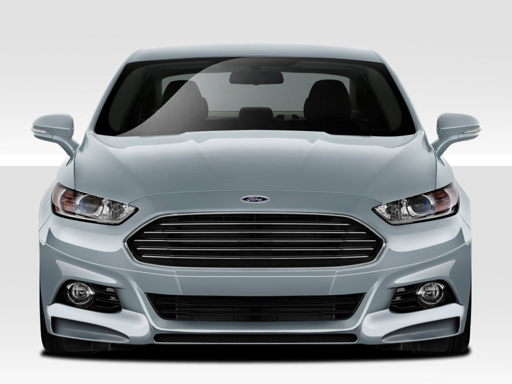 2013-2016 Ford Fusion Duraflex Racer Body Kit - 4 Piece - Includes Racer Front Lip Under Spoiler Air Dam (109333) Racer Rear Lip Under Spoiler Air Dam (109334) Racer Side Skirt Rocker Panels (109335)