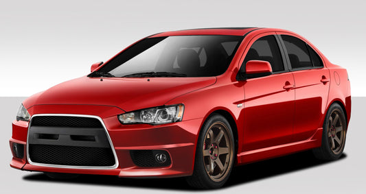 2008-2017 Mitsubishi Lancer Duraflex Evo X V2 Body Kit - 4 Piece - Includes Evo X V2 Front Bumper Cover (109320) Evo X Look Side Skirt Rocker Panels (106954) Evo X V2 Rear Bumper Cover (109321)