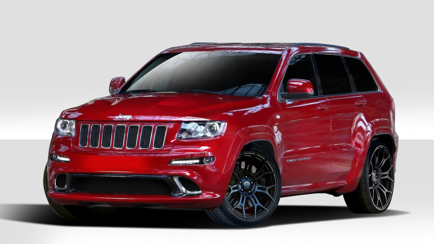 2011-2013 Jeep Grand Cherokee Duraflex SRT Look Body Kit - 4 Piece - Includes SRT Look Front Bumper Cover (109616) SRT Look Side Skirt Rocker Panels (109617) SRT Look Rear Bumper Cover (109618)
