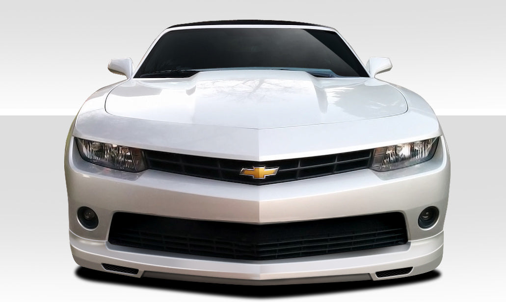 2014-2015 Chevrolet Camaro V6 Duraflex Racer Body Kit - 6 Piece - Includes Racer Front Lip Under Air Dam Spoiler (109648) Racer Side Skirt Rocker Panels (105983) Racer Rear Lip Under Air Dam Spoiler (109649) Racer Window Scoops (109695)