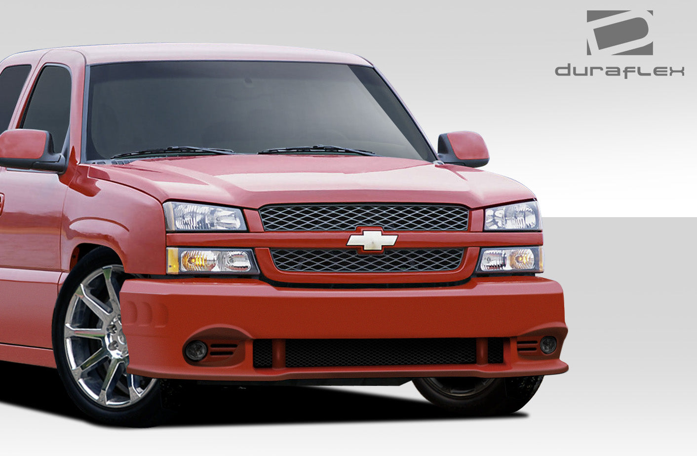 2003-2006 Chevrolet Silverado 2002-2006 Chevrolet Avalanche (without cladding) Duraflex BT-3 Front Bumper Cover - 1 Piece