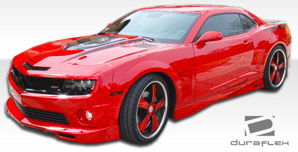 2010-2013 Chevrolet Camaro V8 Duraflex Racer Body Kit - 4 Piece - Includes Racer Front Lip Under Spoiler Air Dam (105982) Racer Side Skirts Rocker Panels (105983) Racer Rear Lip Under Spoiler Air Dam (105985)