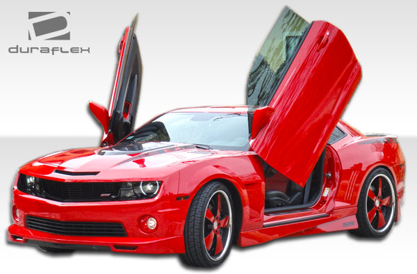 2010-2013 Chevrolet Camaro V6 Duraflex Racer Body Kit - 4 Piece - Includes Racer Front Lip Under Spoiler Air Dam (105981) Racer Side Skirts Rocker Panels (105983) Racer Rear Lip Under Spoiler Air Dam (105984)
