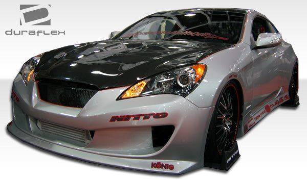 2010-2012 Hyundai Genesis Coupe 2DR Duraflex MS-R Body Kit - 4 Piece - Includes MS-R Front Lip Under Spoiler Air Dam (105974) Circuit Side Skirts Rocker Panels (105829) Circuit Rear Bumper Cover (105830)