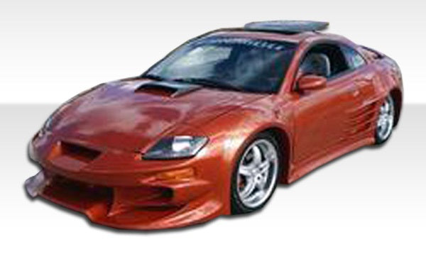2000-2005 Mitsubishi Eclipse Duraflex Vader Body Kit - 4 Piece - Includes Vader Front Bumper Cover (102328) Bomber Rear Bumper Cover (100116) Bomber Side Skirts Rocker Panels (100117)