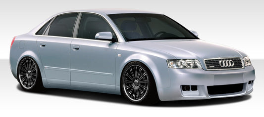 2002-2005 Audi A4 B6 Duraflex RS4 Body Kit (euro spec) - 4 Piece - Includes RS4 Style Front Bumper Cover (100291) R-1 Rear Under Spoiler Air Dam (100289) and R-1 Side Skirts Rocker Panels (100290)