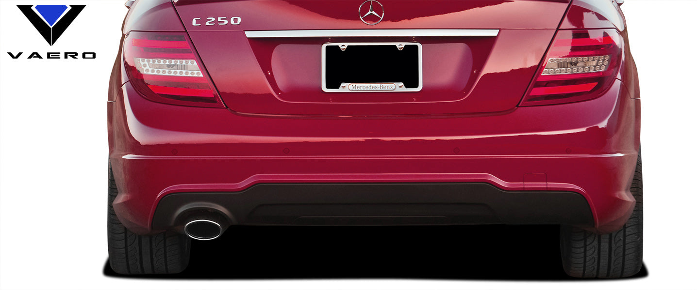2008-2014 Mercedes C Class W204 C250 Vaero C63 V2 Look Rear Bumper Cover ( with PDC ) - 2 Piece
