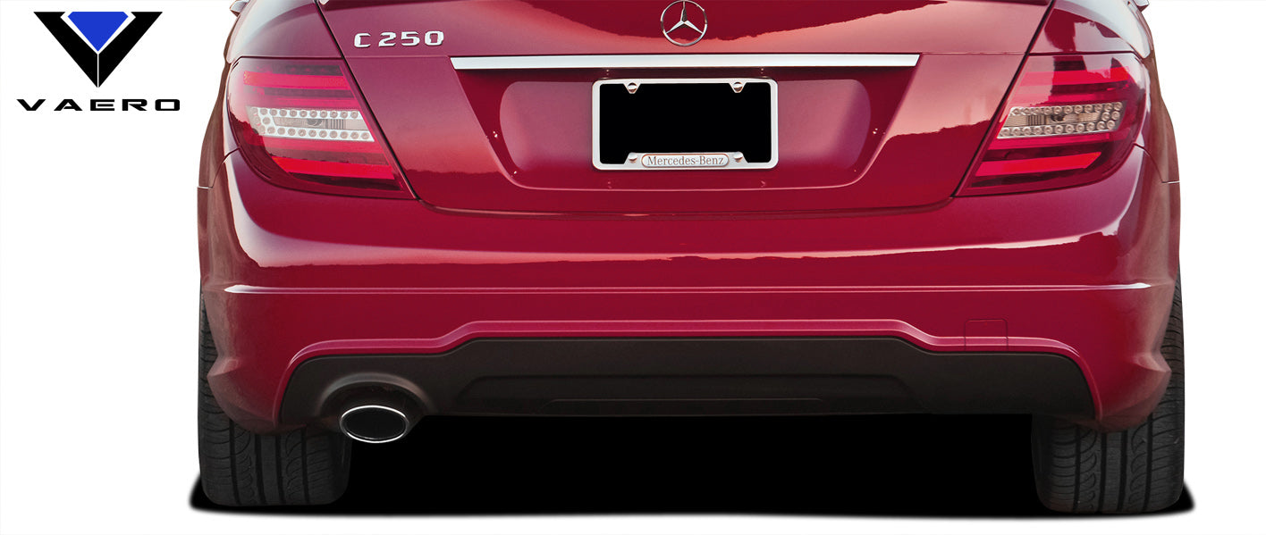2008-2014 Mercedes C Class W204 C250 Vaero C63 V2 Look Rear Bumper Cover ( without PDC ) - 2 Piece