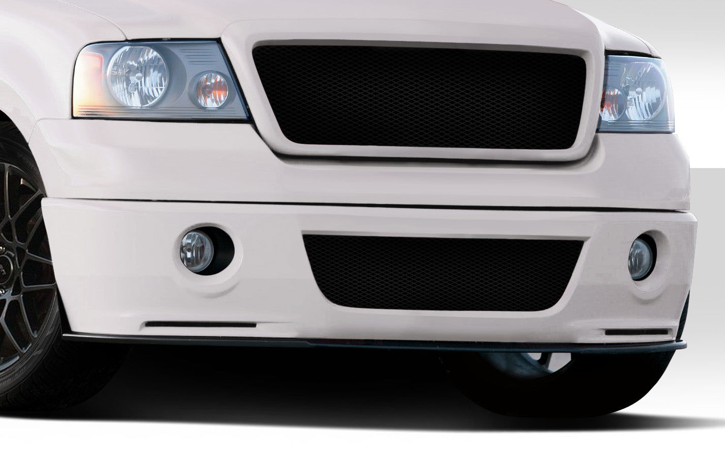 2004-2008 Ford F-150 Duraflex Super Snake Look Front Bumper Kit - 2 Piece - Includes Super Snake Look Front Bumper Cover (112218) Super Snake Look Front Lip Under Air Dam Spoiler (112219)