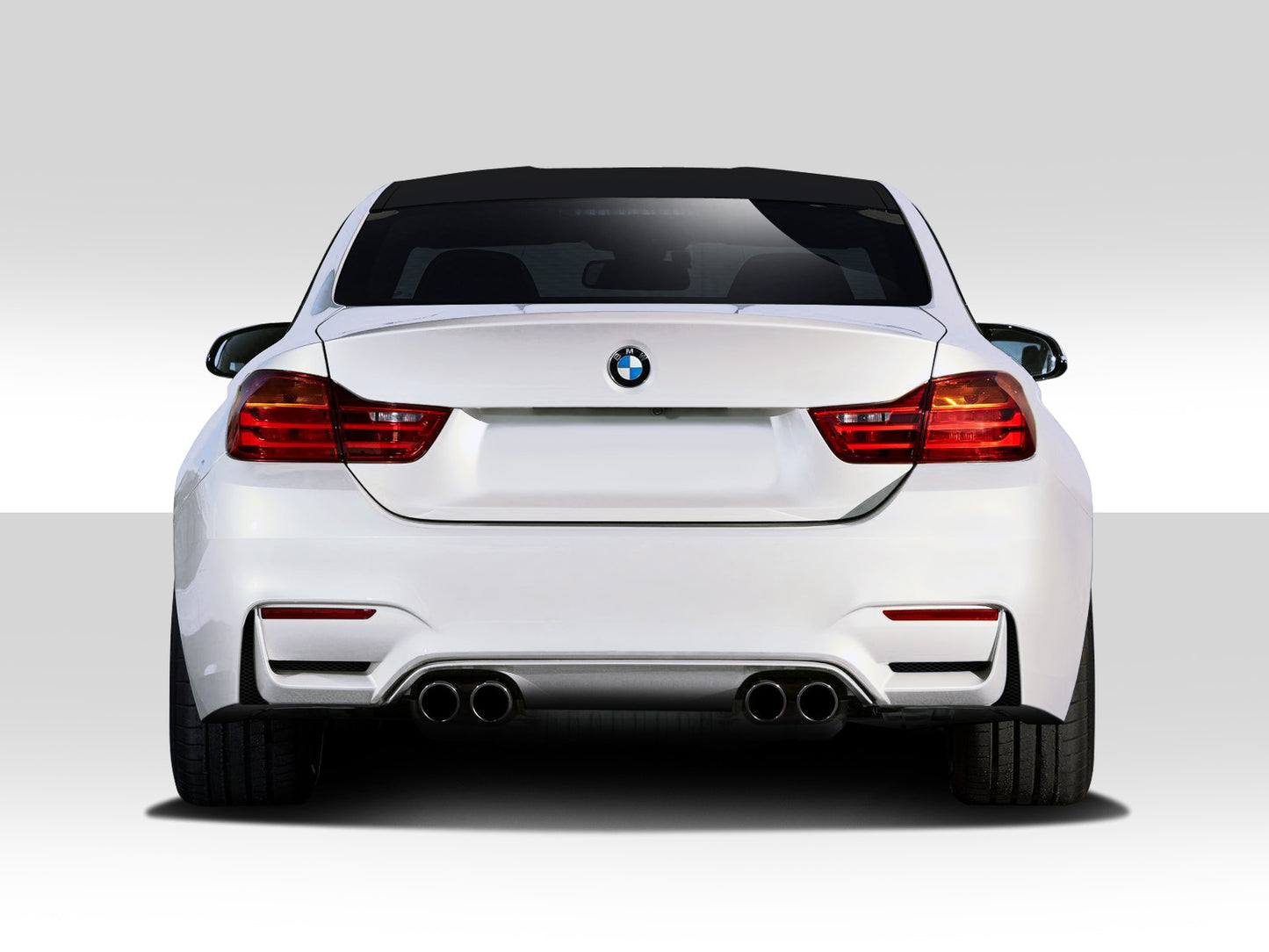 2014-2020 BMW 4 Series F32 Couture Duraflex M4 Look Body Kit - 5 Piece - Includes M4 Look Front Bumper Cover (112227), M4 Look Side Skirt Rocker Panels (112228), M4 Look Rear Bumper Cover (112229), M4 Look Rear Diffuser (112518)