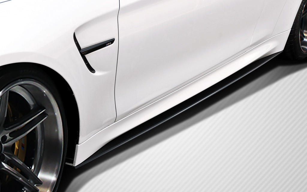 2014-2020 BMW M4 F82 / 4 Series F32 Carbon Creations M Performance Look Side Skirt Splitters - 2 Piece