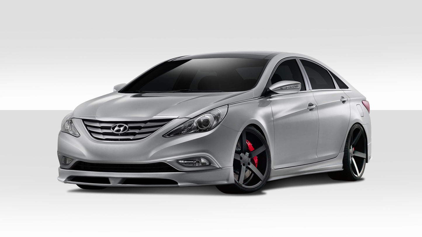 2011-2013 Hyundai Sonata Duraflex Racer Body Kit - 4 Piece - Includes Racer Front Lip Under Air Dam Spoiler (112241) Racer Side Skirt Rocker Panels (112242) Racer Rear Lip Under Air Dam Spoiler (112243)
