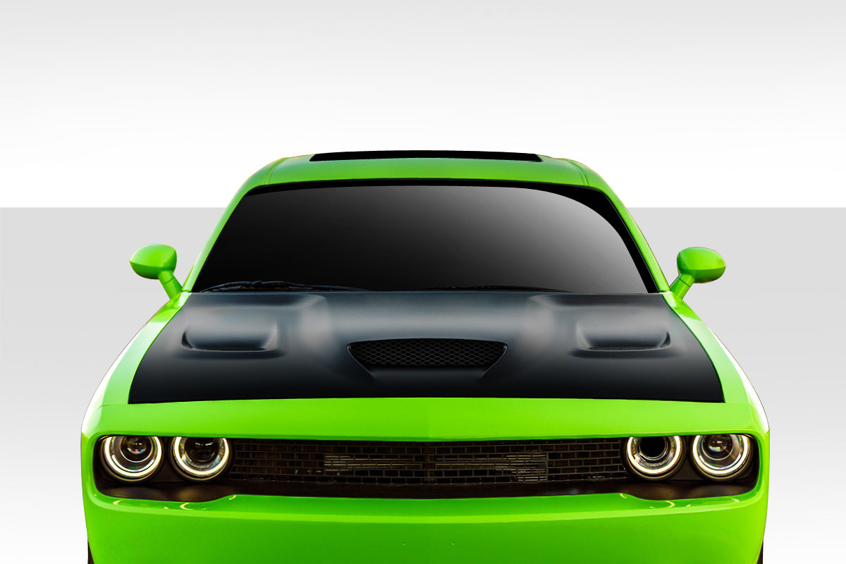 2008-2021 Dodge Challenger Duraflex Hellcat Look Hood - 1 Piece