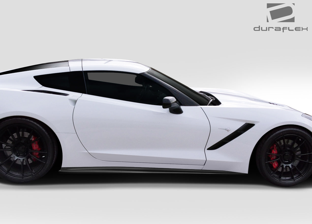 2014-2019 Chevrolet Corvette C7 Duraflex Apex Side Splitters - 2 Piece