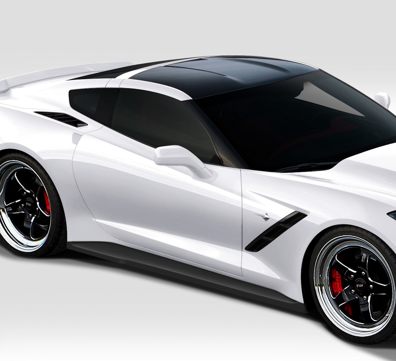 2014-2019 Chevrolet Corvette C7 Duraflex Gran Veloce Body Kit - 4 Piece - Includes Gran Veloce Front Bumper (112424), Gran Veloce Side Skirt Rocker Panels (112425), Gran Veloce Rear Diffuser (112426)