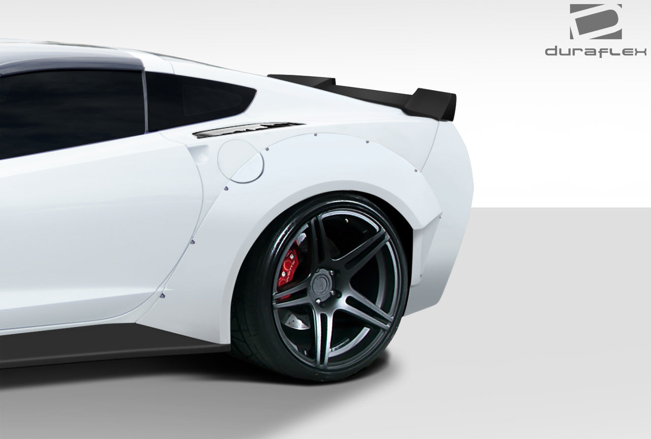 2014-2019 Chevrolet Corvette C7 Duraflex Gran Veloce Wide Body Rear Fender Flares- 2 Piece