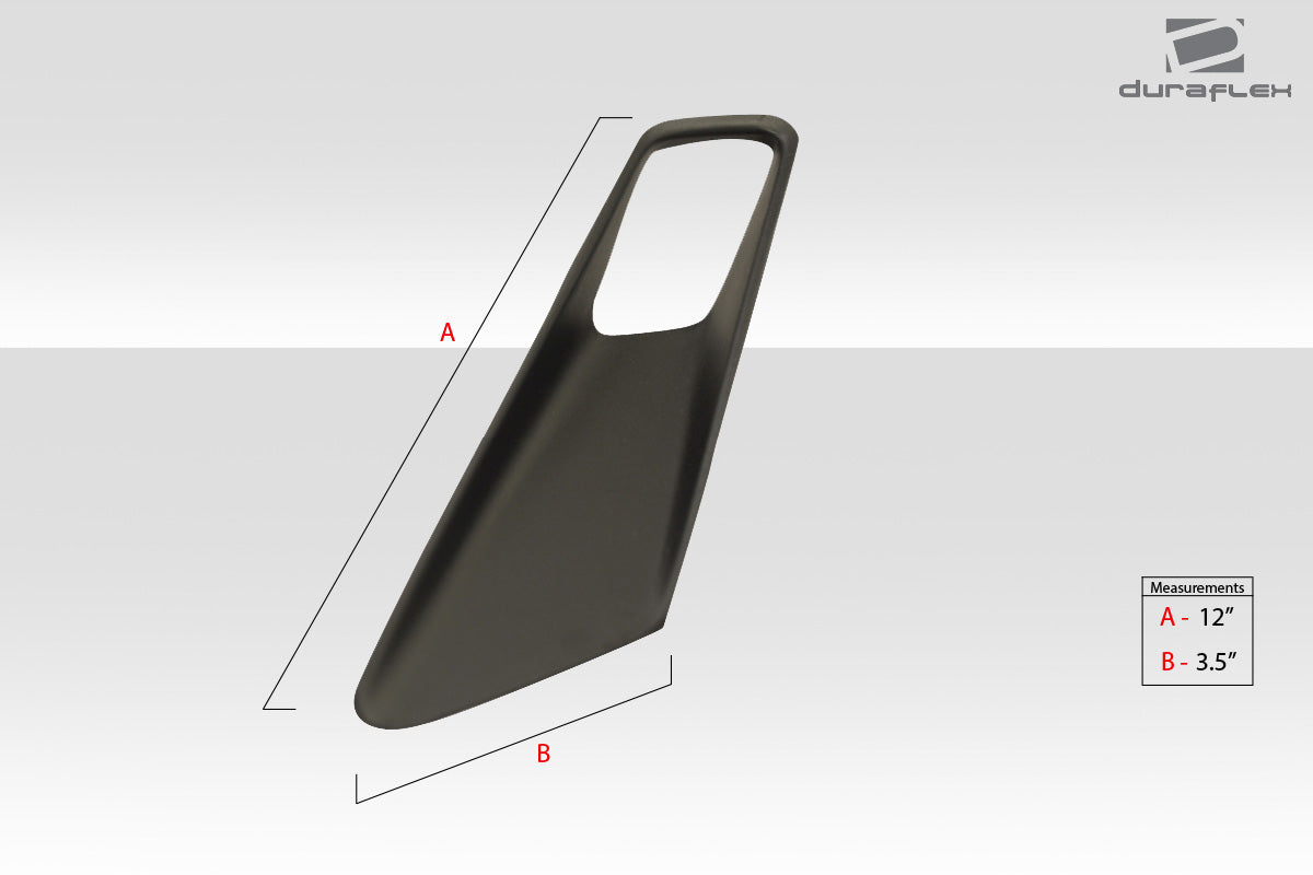 Universal Duraflex Black Series Look Hood Ducts Scoops Vents - 2 Piece